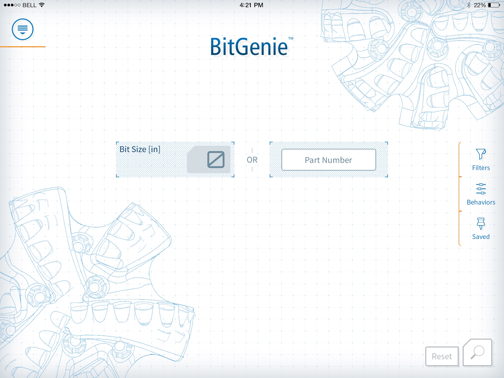Baker Hughes BitGenie, screen 1