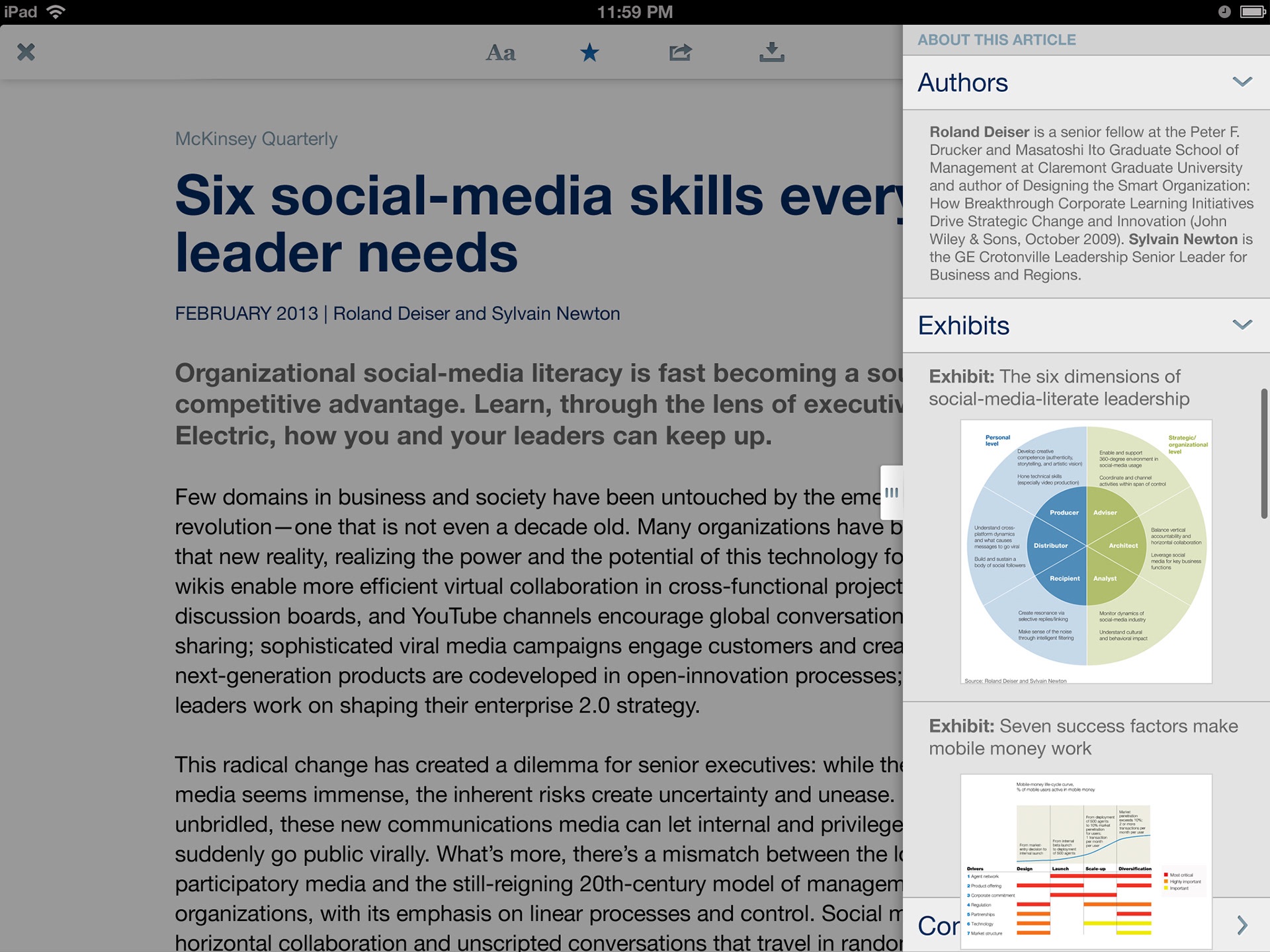 McKinsey Insights, screen 3
