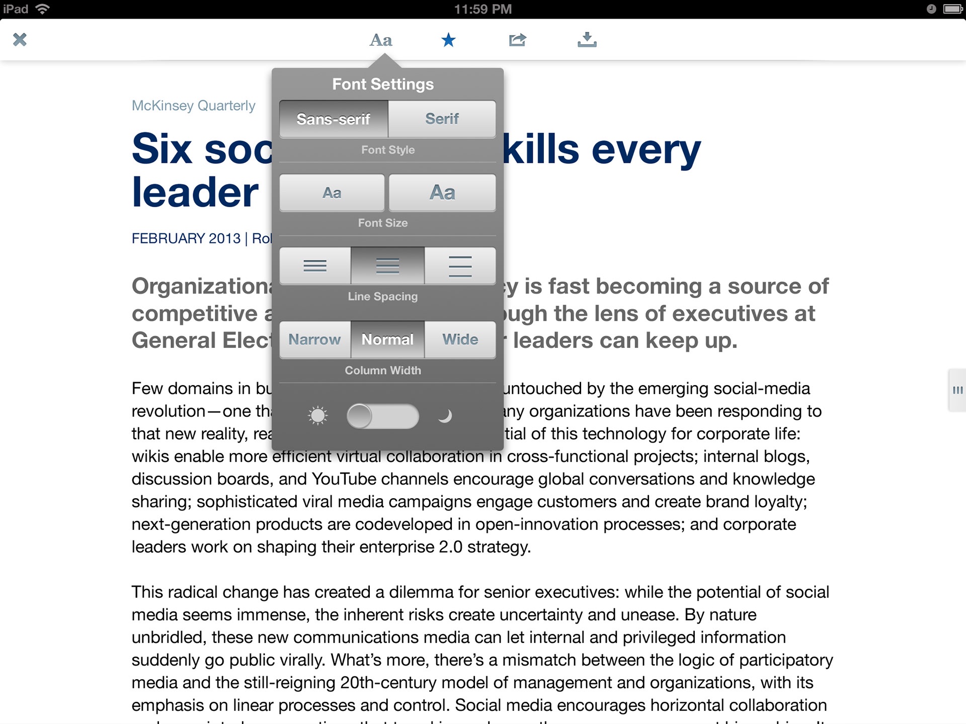 McKinsey Insights, screen 11