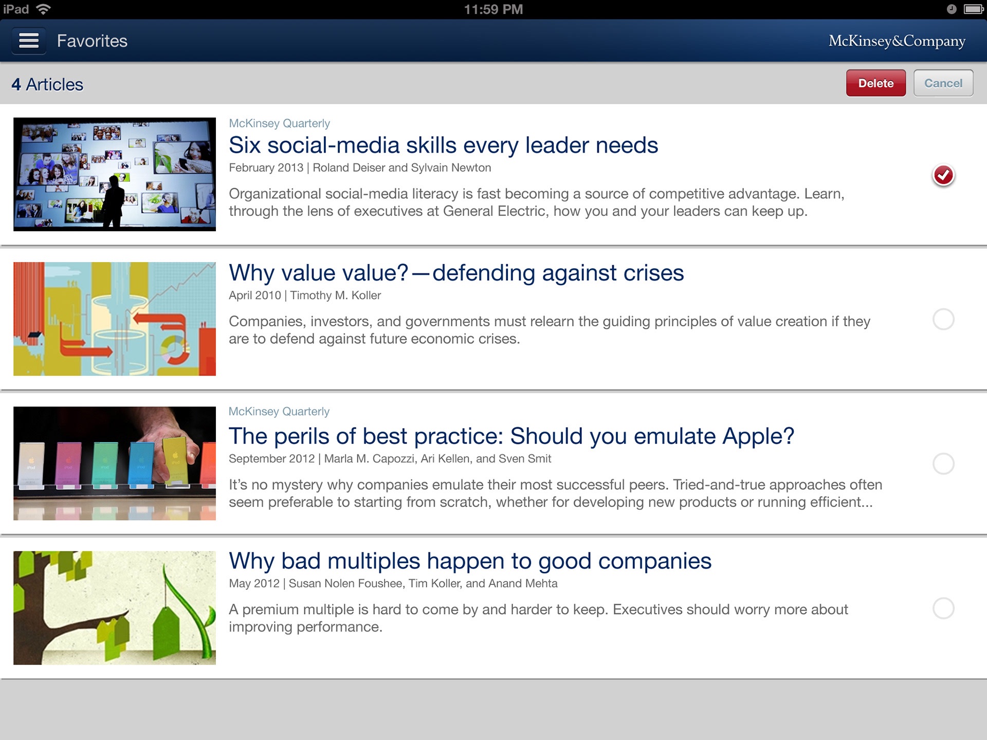 McKinsey Insights, screen 13