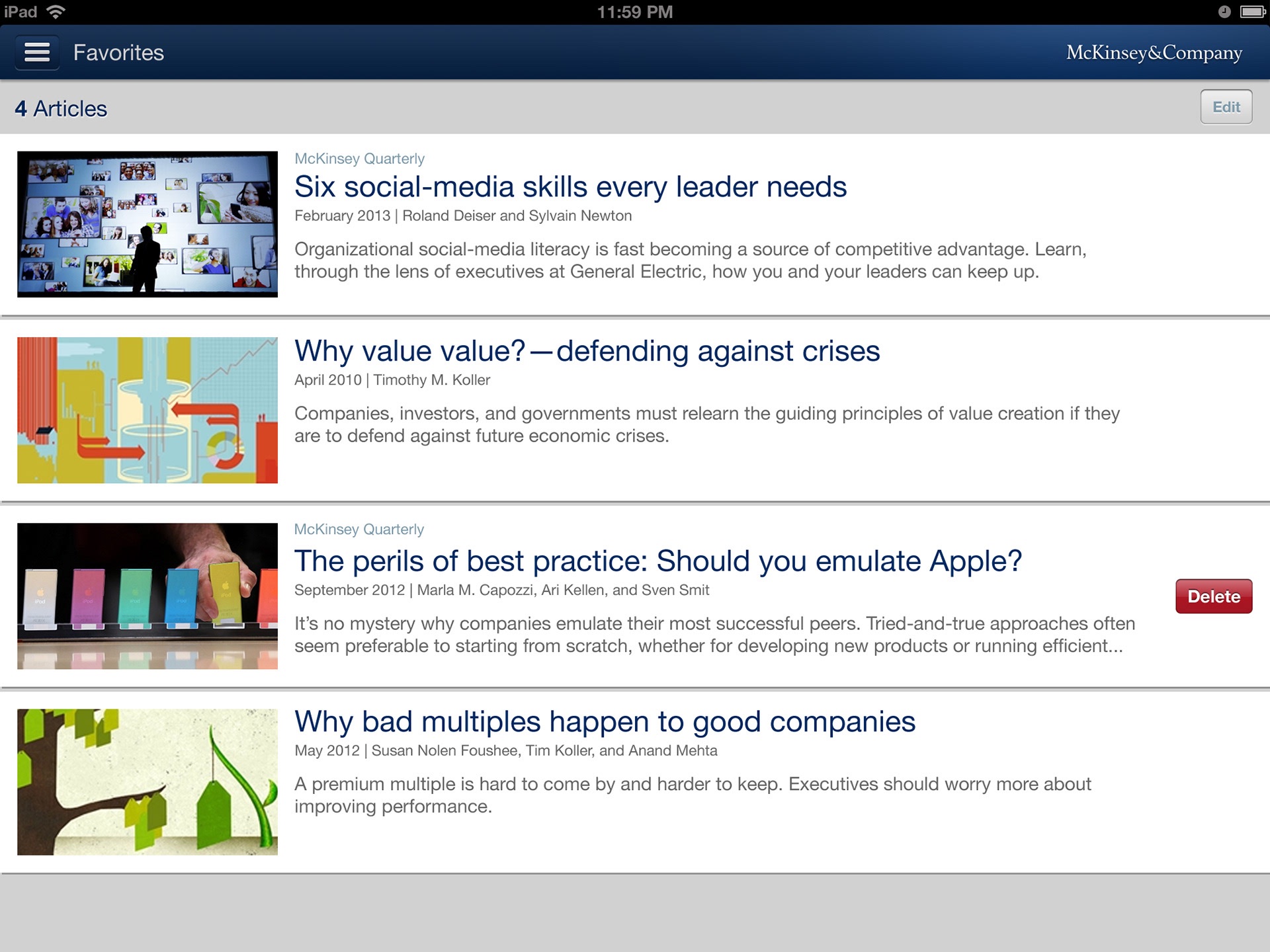 McKinsey Insights, screen 14