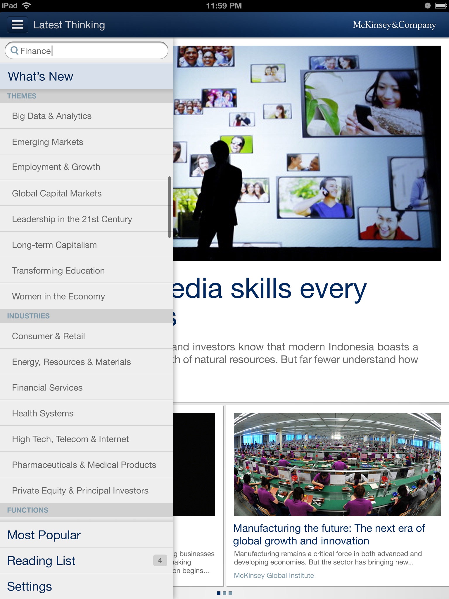 McKinsey Insights, screen 15