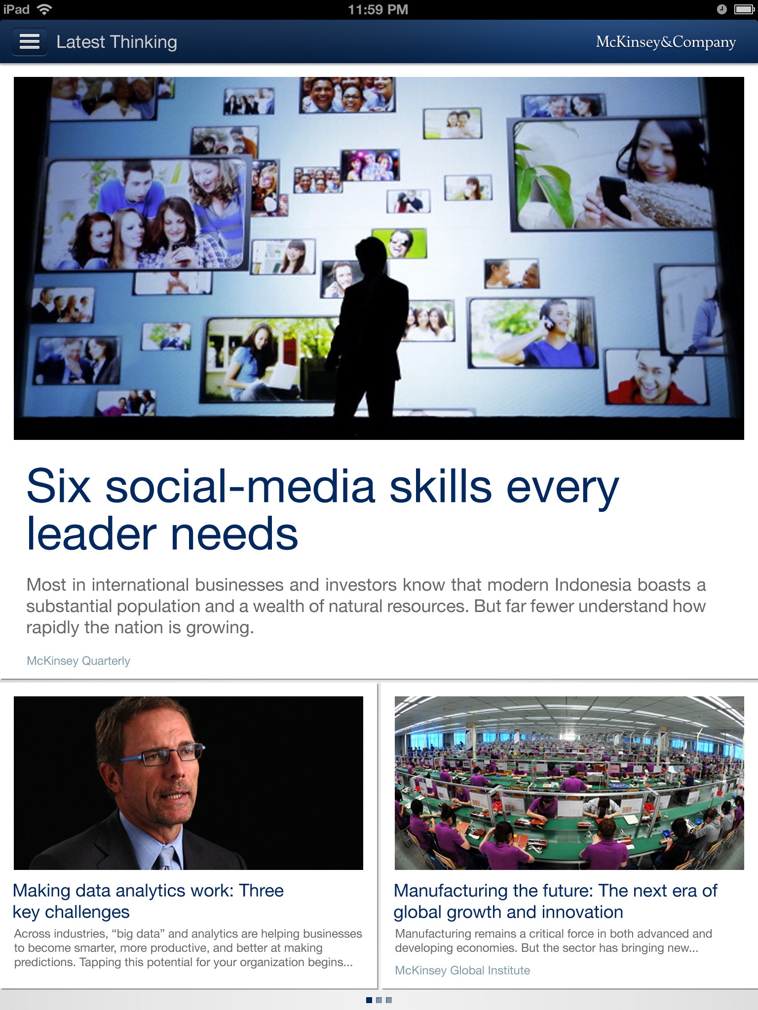 McKinsey Insights, screen 16