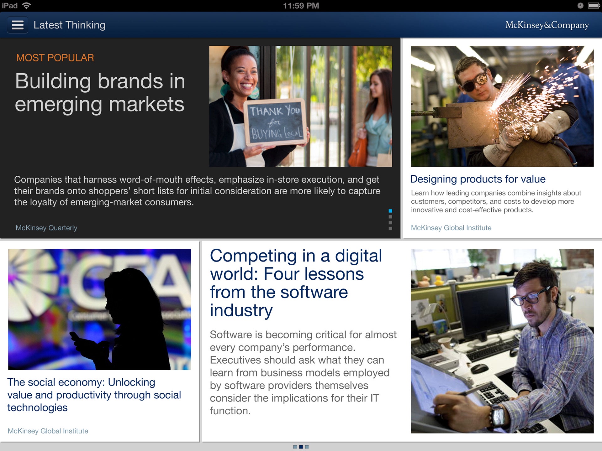McKinsey Insights, screen 19