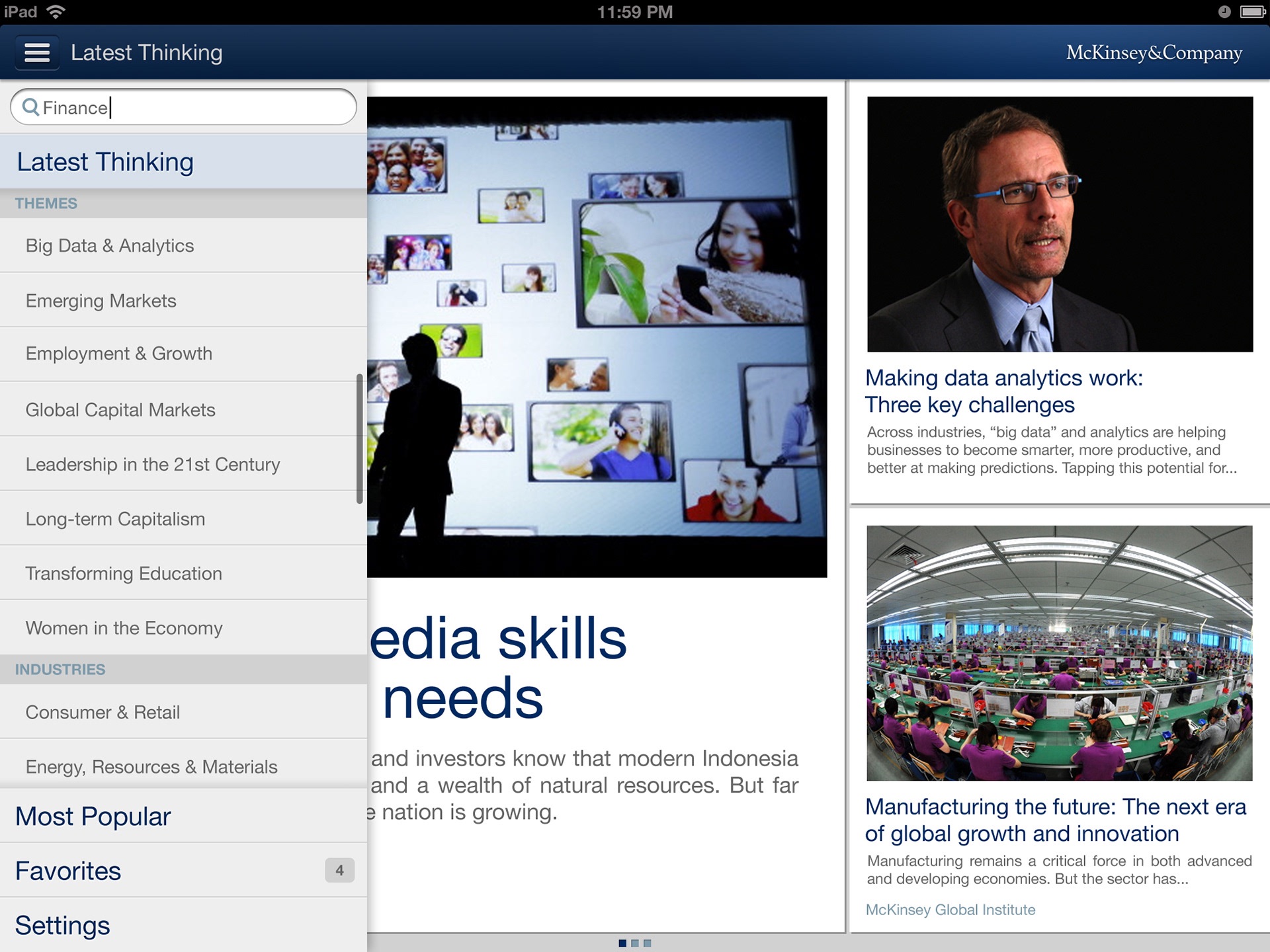 McKinsey Insights, screen 20