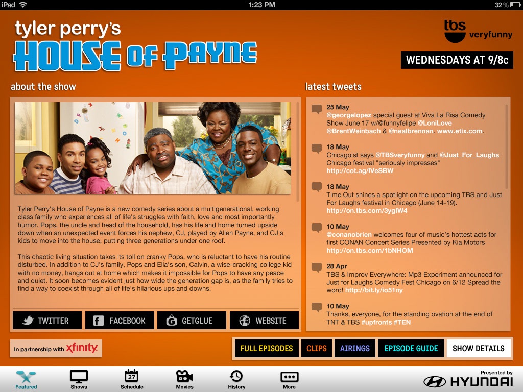 Network TV apps, TBS, screen 6
