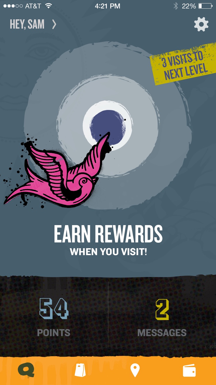 Qdoba, iOS, screen 1