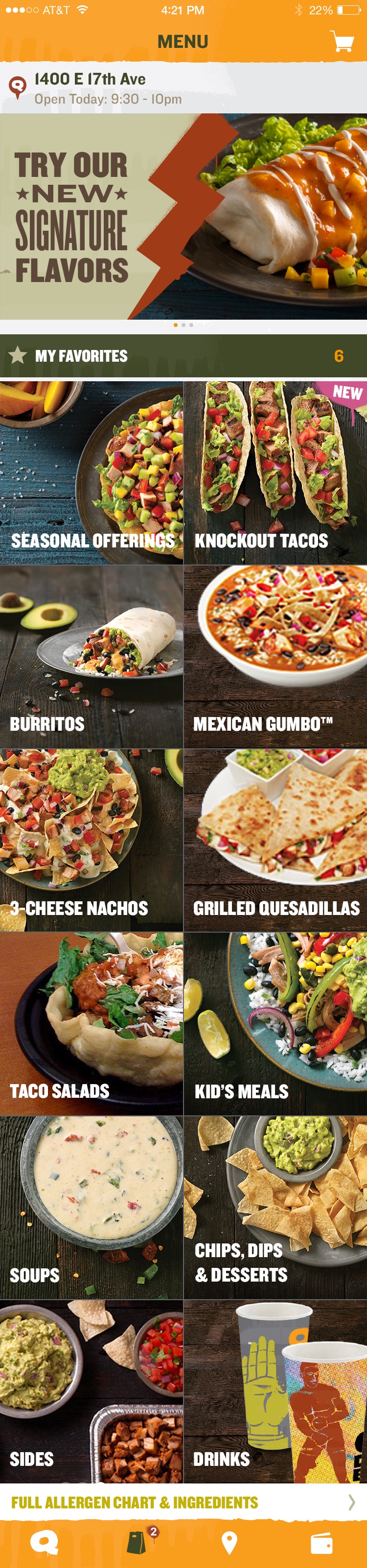 Qdoba, iOS, screen 6