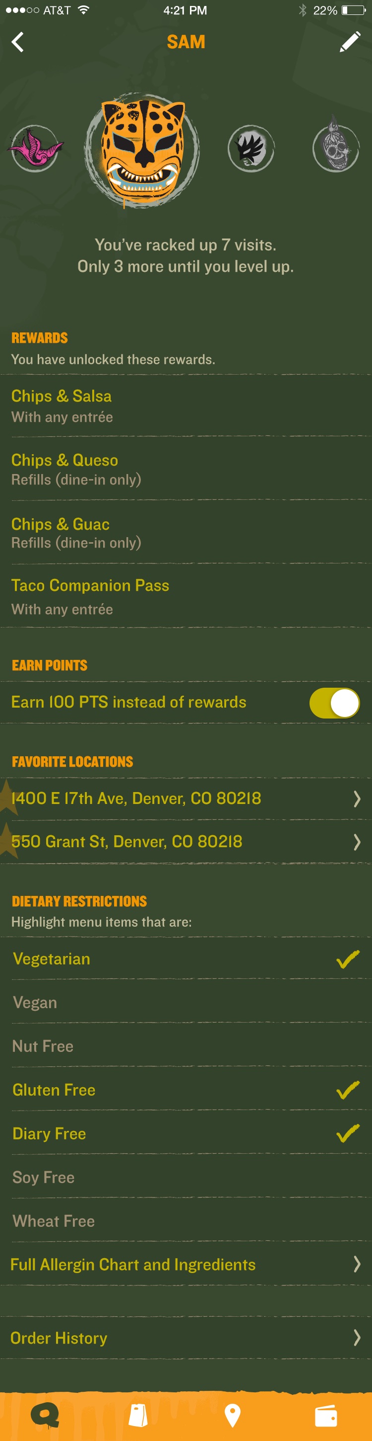 Qdoba, iOS, screen 9