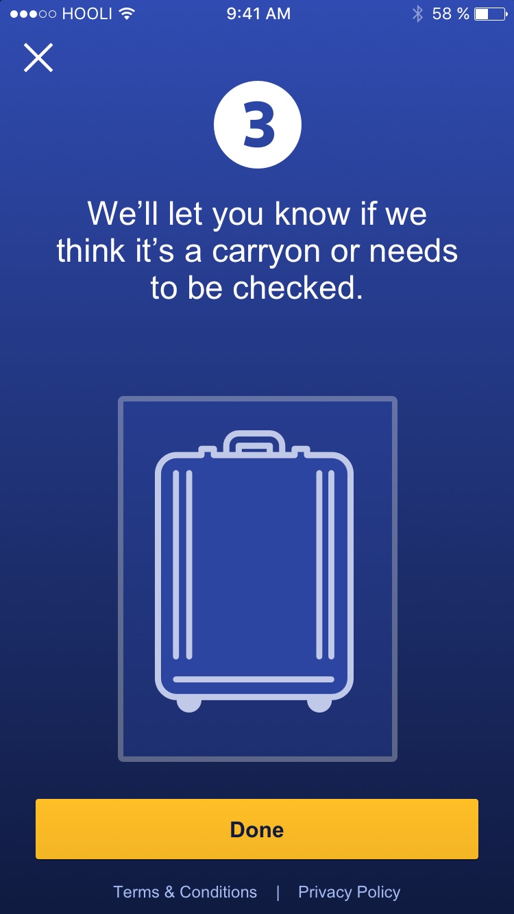 Southwest Airlines, Carry-on bag sizer, screen 4