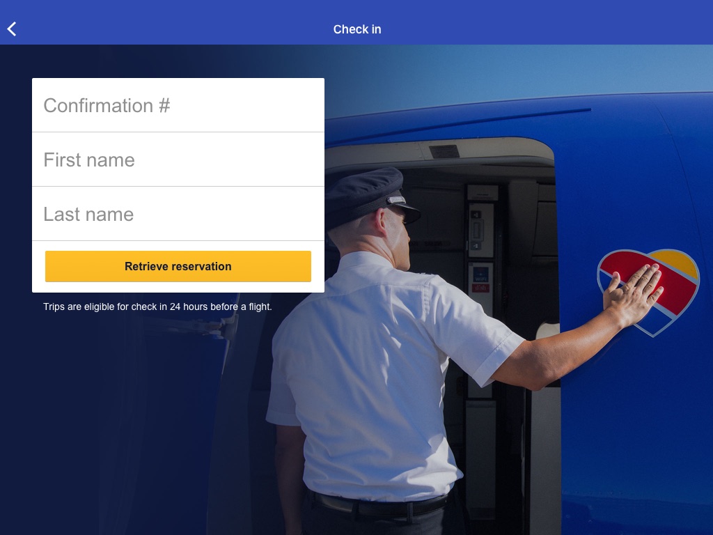 Southwest Airlines, Southwest for iPad, screen 4