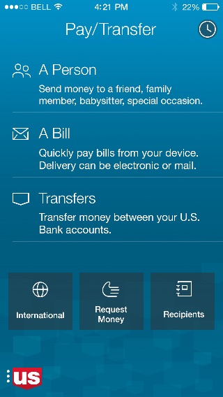 U.S. Bank, screen 6