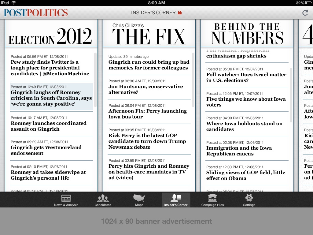 Washington Post PostPolitics, screen 3